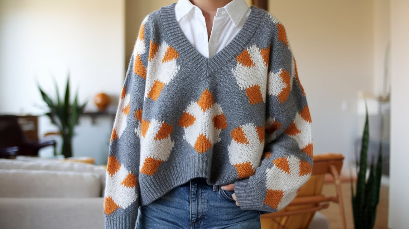 Oversized V Neck Sweater